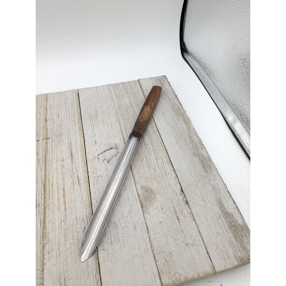 Vintage Inox Pineapple Round Cutter Wood Handle 10 1/2" Italy - Picture 1 of 8